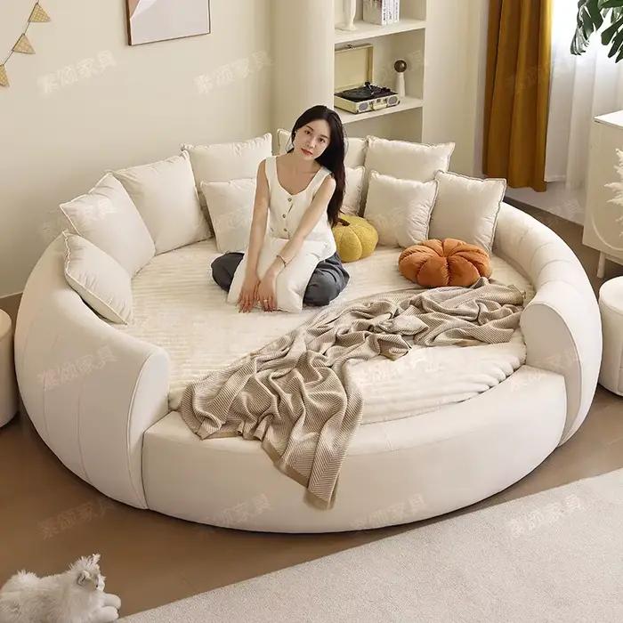Lit japonais esthétique avec sac de rangement