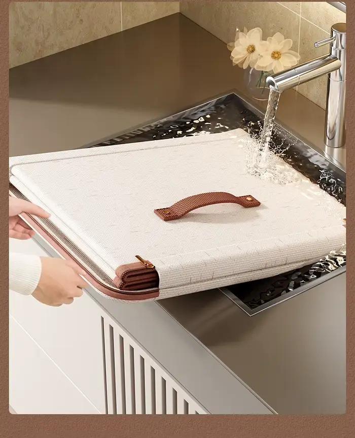 Grande boîte de rangement pour la maison, boîte de rangement robuste en coton et lin avec fermeture éclair et couvercle pour vêtements, jouets, couvertures