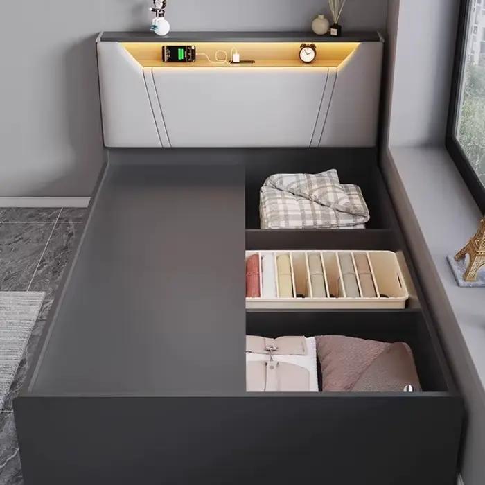 Lits minimalistes esthétiques chambre De luxe cadre nordique lit Unique fantaisie Camas De Matrimonio dortoir meubles accessoires
