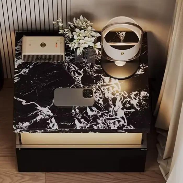Table de chevet noire moderne