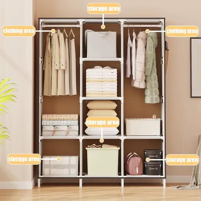 Armoire simple à trois colonnes