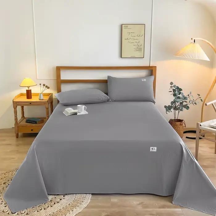 Drap plat de lit 100% coton pour lit Double