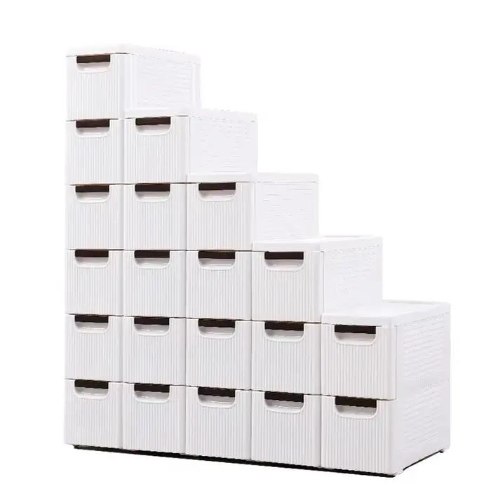 Petite armoire de sol d'angle de salle de bain blanche avec roulettes