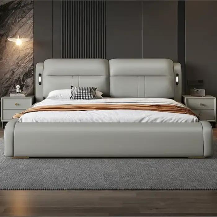Lit De couchage lits minimaliste double tête De lit