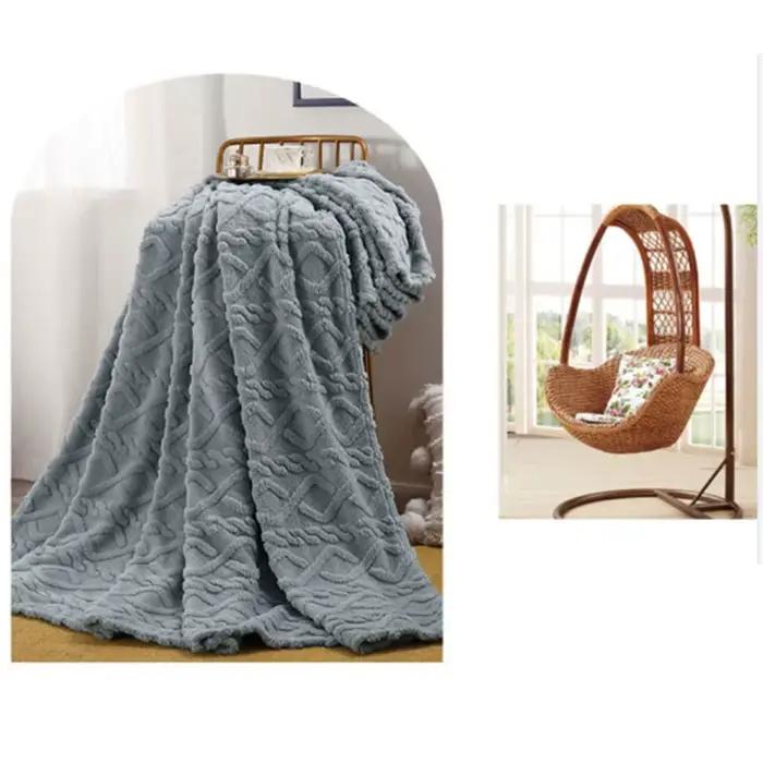 Couverture en peluche lavable en machine pour canapé et lit