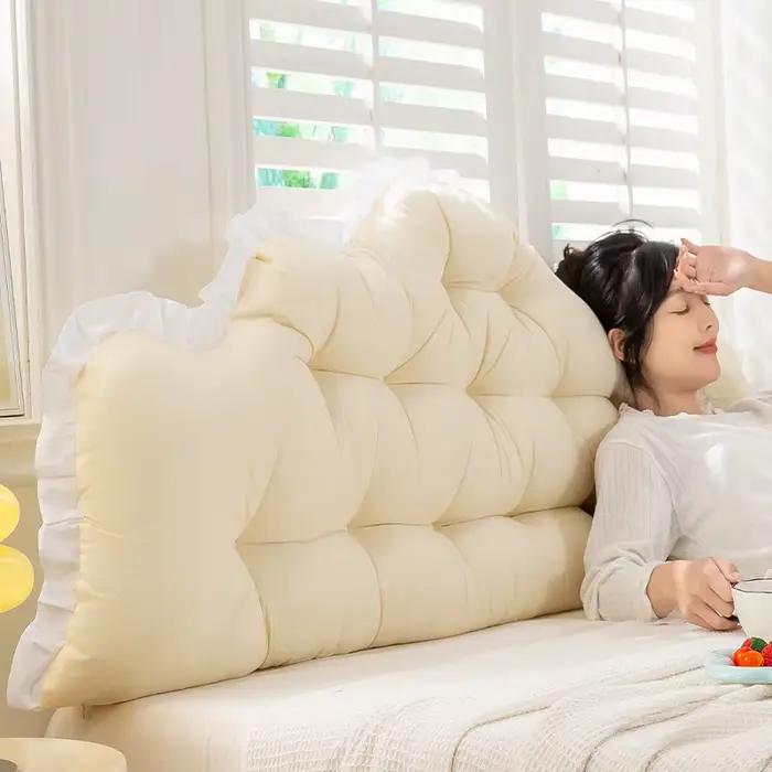 Coussin doux pour tête de lit en dentelle, oreiller de Style nordique, pas besoin de démonter et de laver la taille, Protection contre le sac souple Tatami