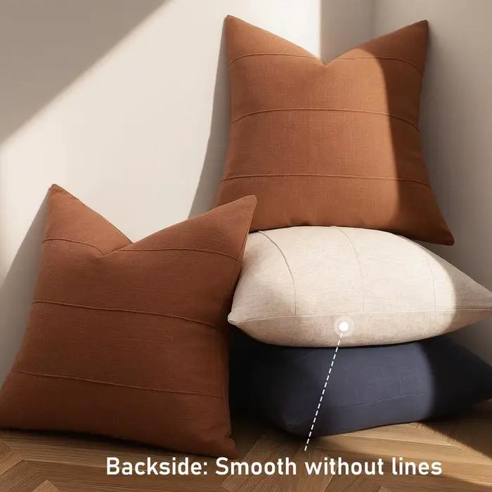 Housses de coussin décoratives en lin pour l'automne