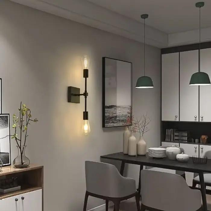 2 têtes appliques décor moderne nordique luminaires muraux couloir allée pour salon salle de bain éclairage intérieur
