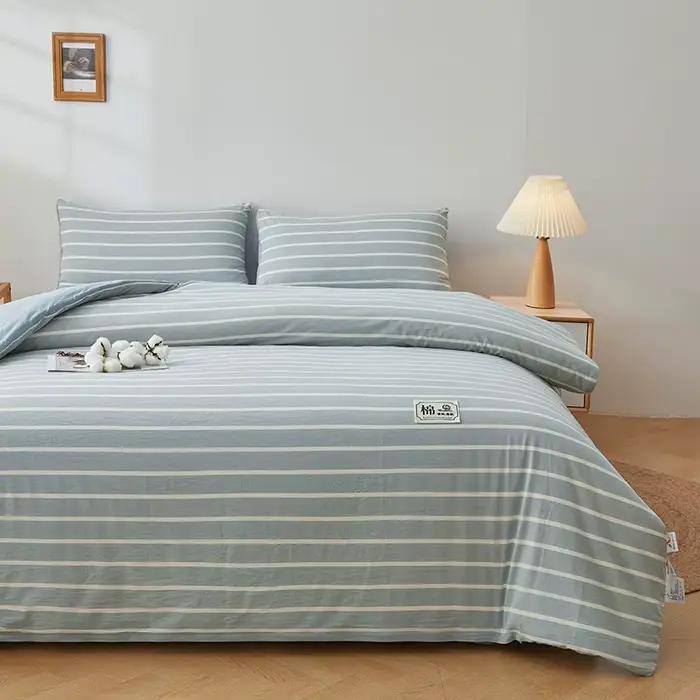 Couette en coton pur à carreaux pour lit double