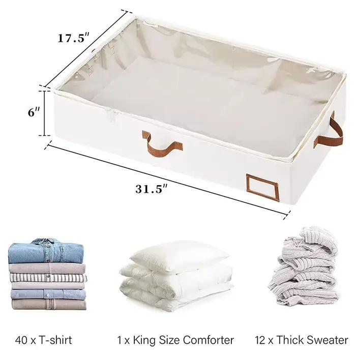 Boîte de rangement pliable sous le lit pour vêtements