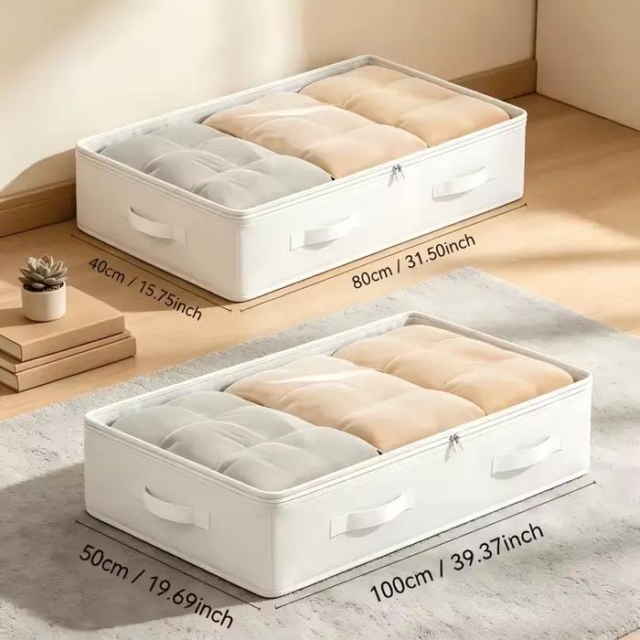 Ensemble de 2 boîtes de rangement sous lit [80*40*15] [100*50*15] améliorées