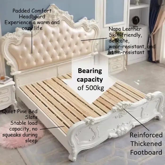 Lit double design nordique pour chambre d'adolescente