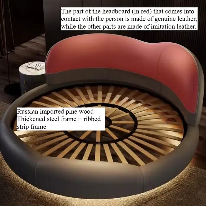 Lit rond unique de style japonais