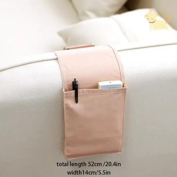 Sac de rangement de chevet en coton lin