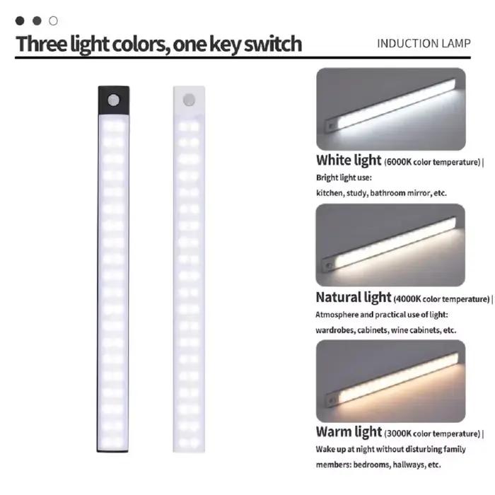 Lampe LED USB Type-C Rechargeable avec Capteur de Mouvement
