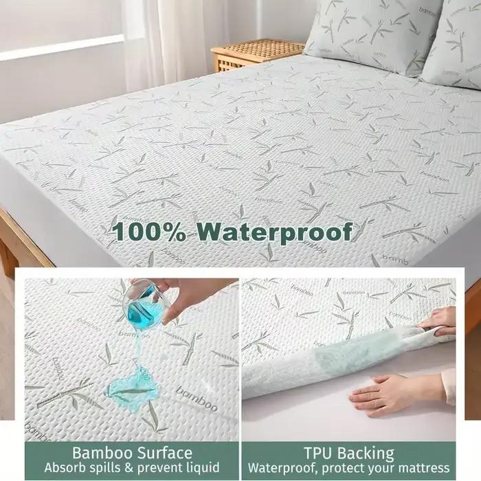 Protecteur de matelas en bambou