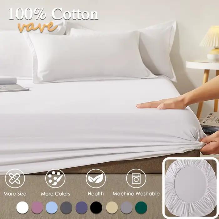 Drap-housse 100% coton avec bandes élastiques