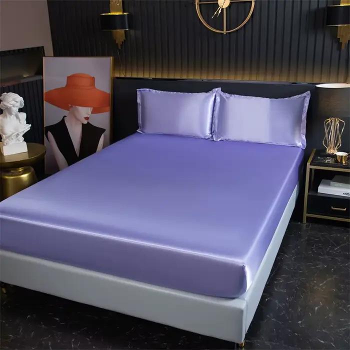 Drap-housse en satin de rayonne haut de gamme