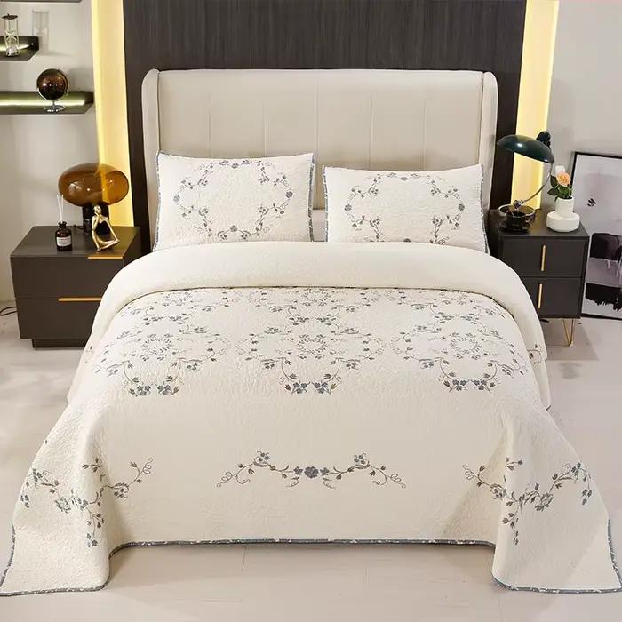 Ensemble de couette en coton brodé