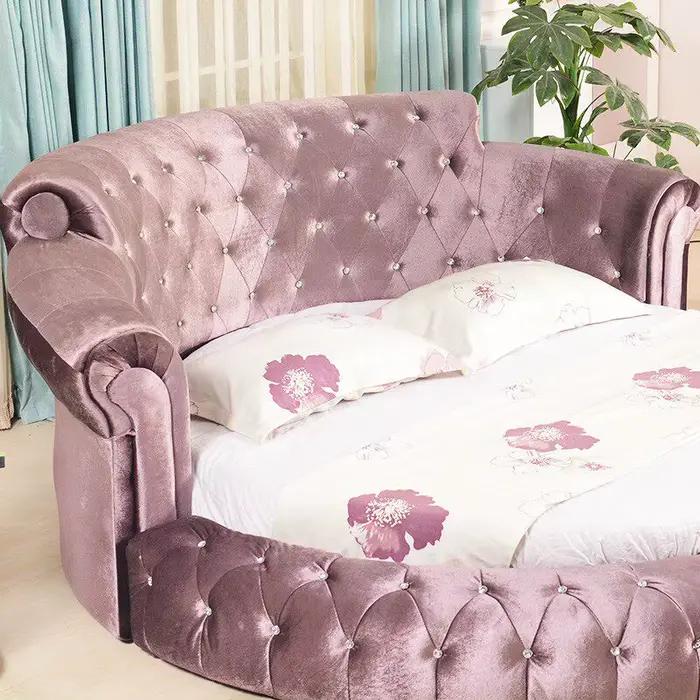 Lits de chambre à coucher modernes français de taille Queen