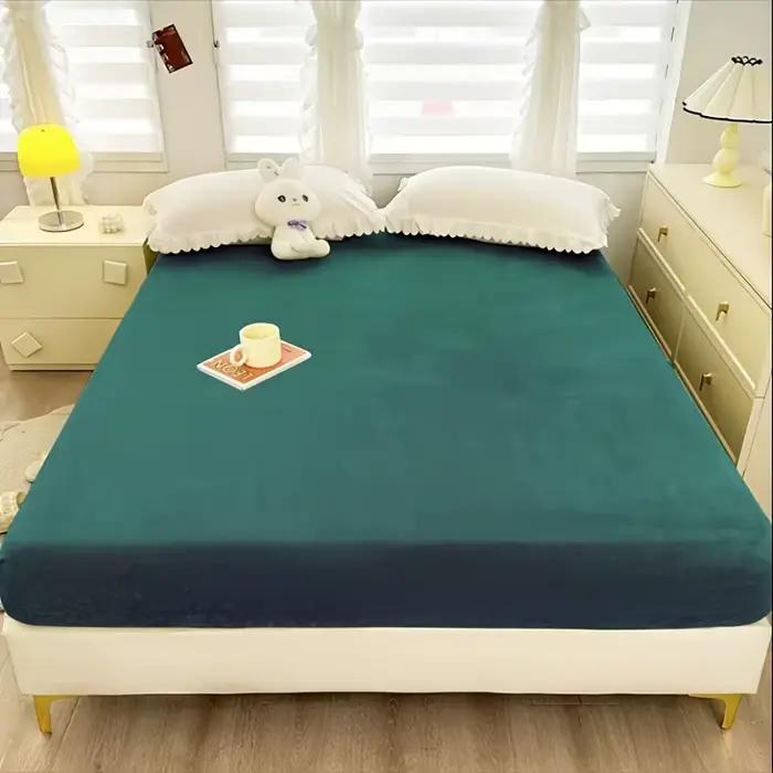 Drap de lit doux et chaud – Protecteur de matelas élastique à couverture complète pour l'hiver pour queen size