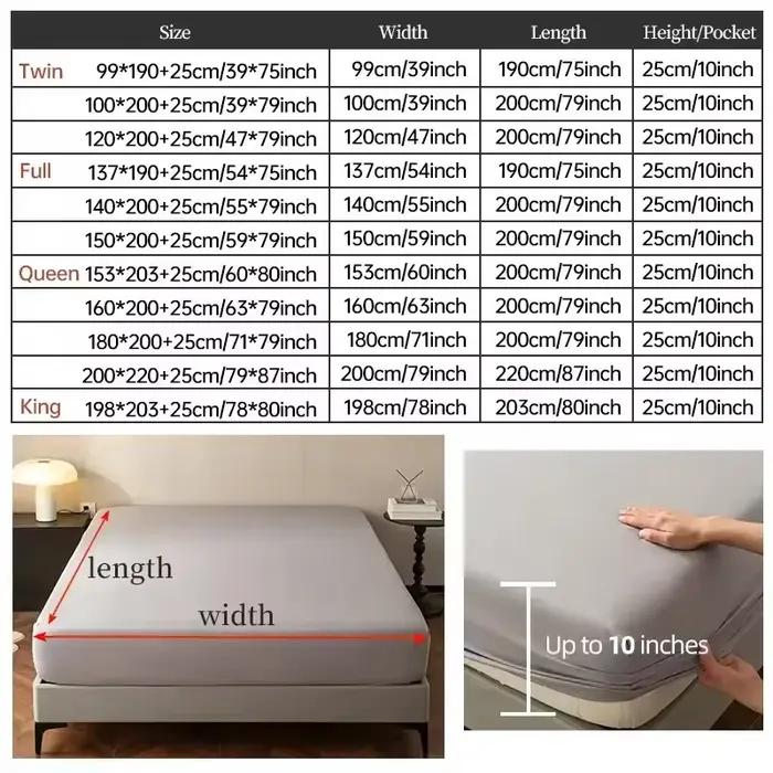 Drap De Lit doux avec bande élastique