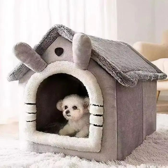 Lit pour chat semi-fermé tendance et confortable