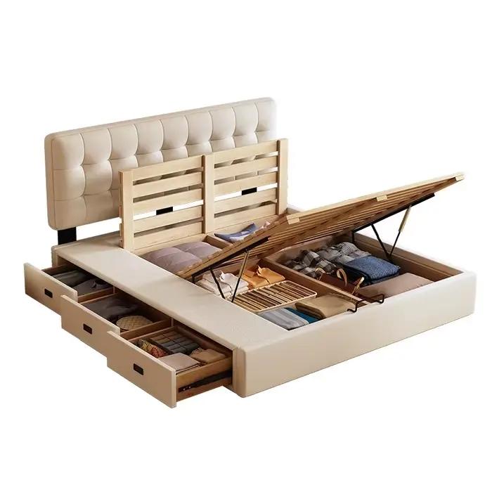 Tête de lit cadre lit fantaisie nordique dormir tables de nuit lit minimaliste Queen Size Muebles Para dortoir chambre meubles