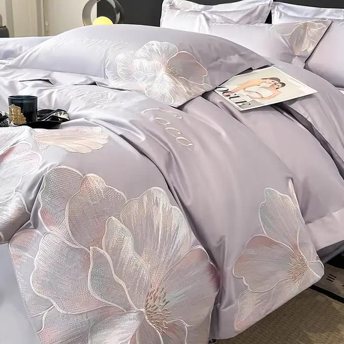 Housse de couette en coton pur à longues fibres