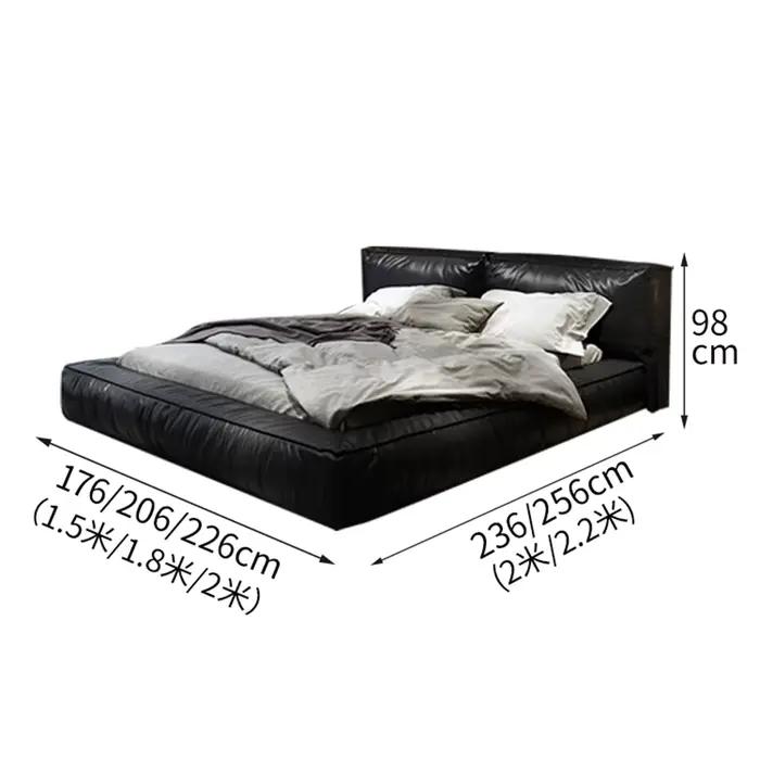 180X200 chambre tête de lit cadres de lit minimaliste noir deux personnes rembourrage lit moderne Queen salon Casa Arredo décoration