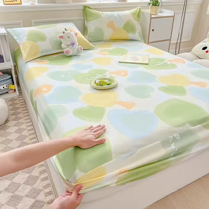 Un bonnet de lit une pièce imprimé (sans taie d'oreiller) housse de matelas couverture complète anti-poussière