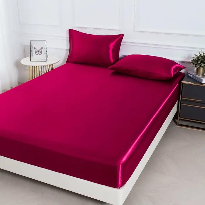Ensemble de draps-housses de couleur unie
