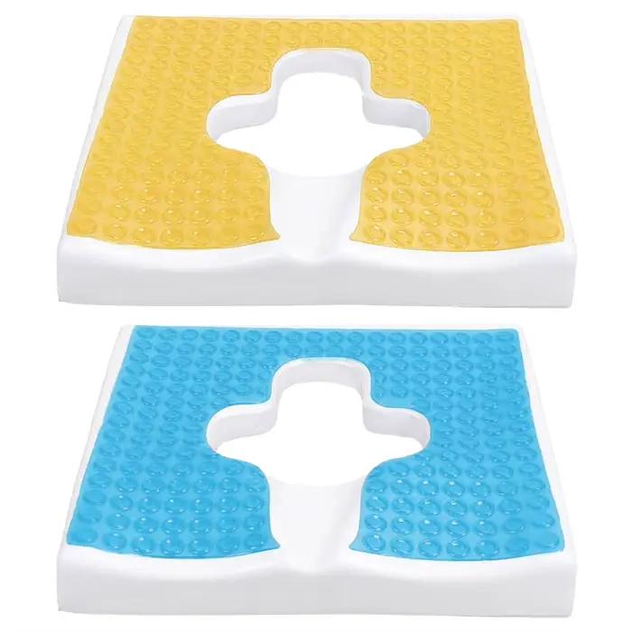 Coussin respirant anti-escarres à ouverture en T