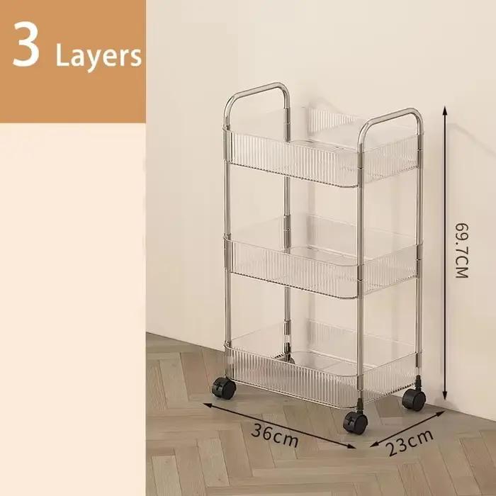 Étagère mobile à roulettes