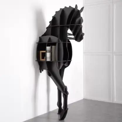Armoire de séparation de salon noire