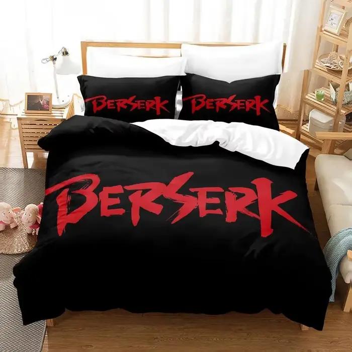 Anime Berserk ensemble de literie garçons filles double reine taille housse de couette taie d'oreiller lit enfants adulte mode Textile de maison