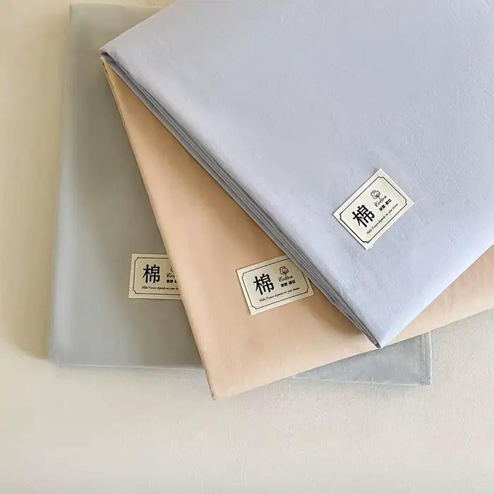 Drap plat de lit 100% coton pour lit Double