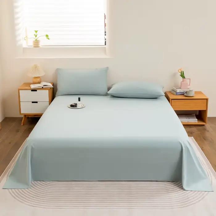Drap plat de lit 100% coton pour lit Double