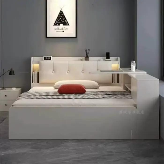 Lits de chambre japonais style loft 180x200 Queen avec rangement unique