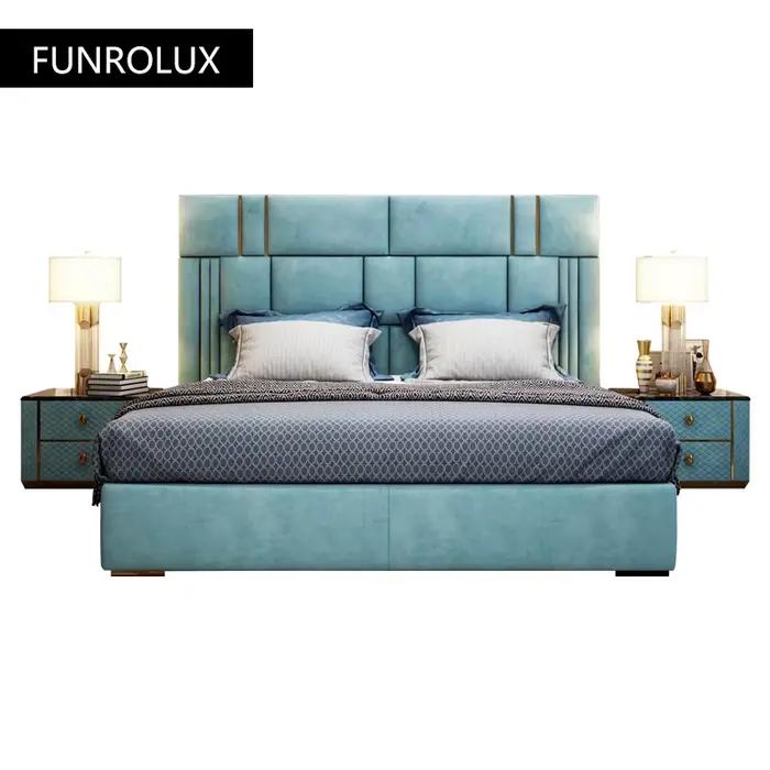 Lit Double Moderne en Cuir Cirhide