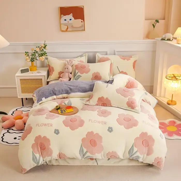 Housse de couette en polaire épaisse et chaude