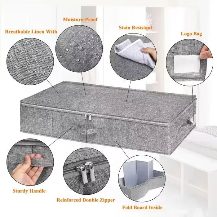 Boîte de rangement pour fond de lit en tissu Non tissé