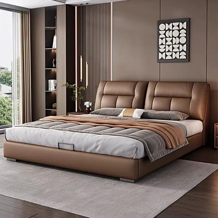 180x200 lits doubles rangement étanche têtes De lit multifonctions cadre De lit tables De nuit Cama De Lujo Para dortoir meubles