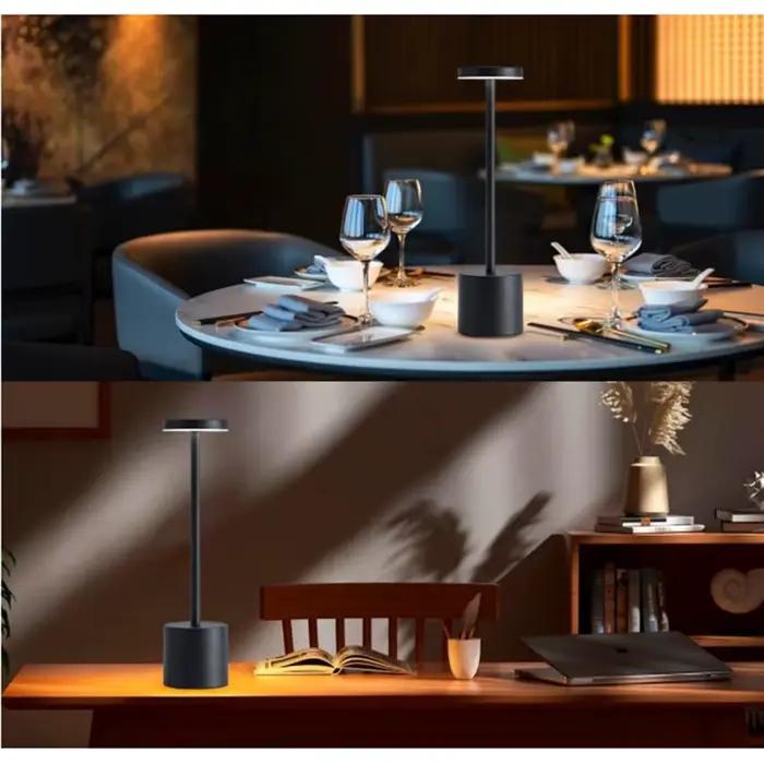 Lampes de Table tactiles LED sans fil portables lampe de bureau Rechargeable 3 couleurs réglable chevet lumière ambiante créative pour la décoration de la pièce