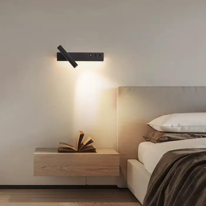 Lampe murale LED nordique moderne avec interrupteur