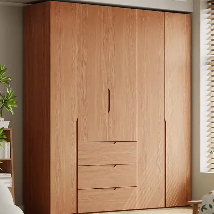 Armoire d'angle avec portes en bois