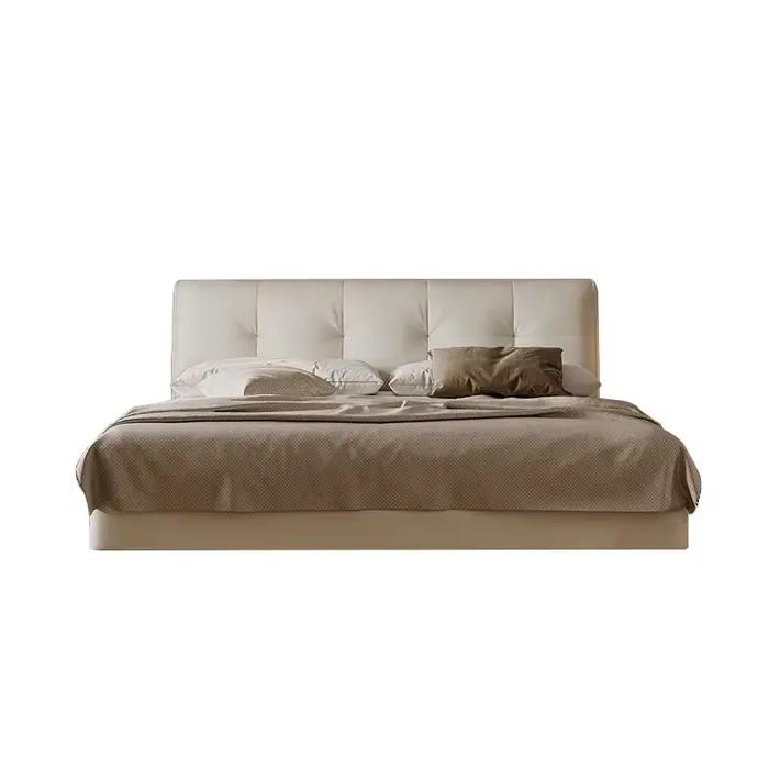 Lit souple en cuir véritable