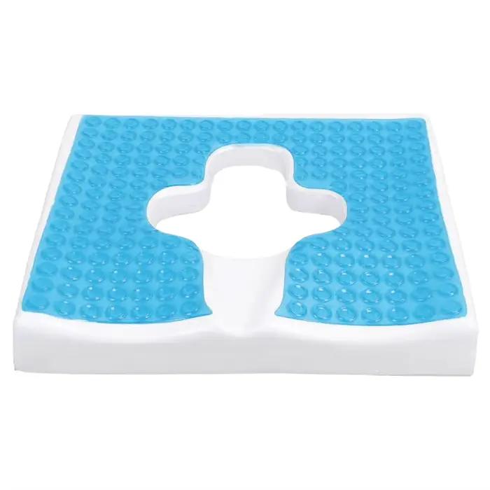 Coussin respirant anti-escarres à ouverture en T