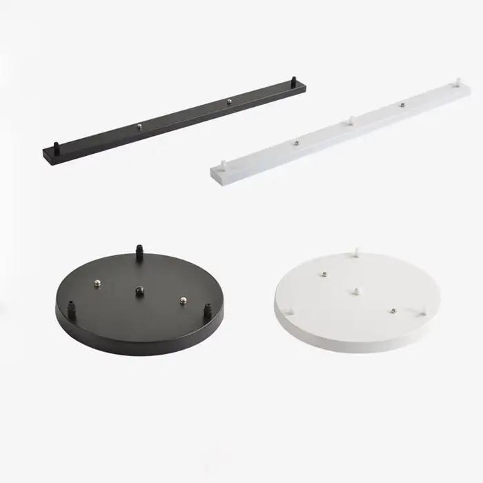 Base de lampe ronde longue à 3 têtes