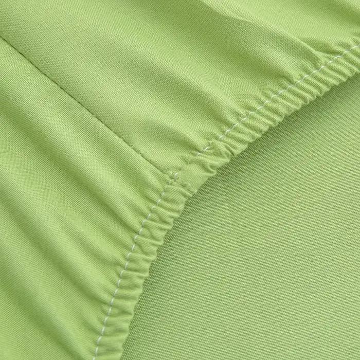 Drap-housse en coton lavé vert